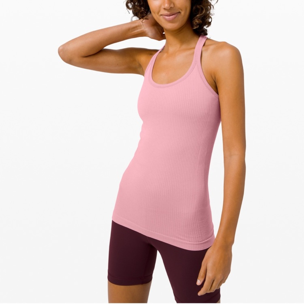 Lululemon Ebb to Street Tank Pink Taupe sz 4 NWT